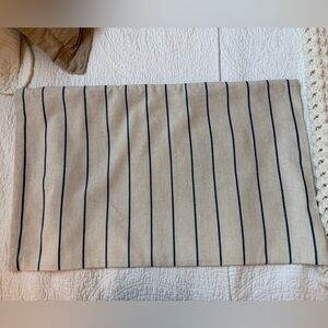 Pottery Barn cotton and linen  stripped pillow cover lumbar